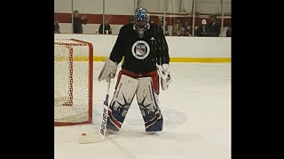 New York Rangers Practice Henrik Lundqvist warm up drills [upl. by Alaik]