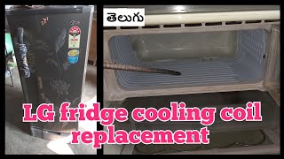 LG fridge not cooling Telugu fridge cooling coil hole repairworkshoptelugu [upl. by Nahta]