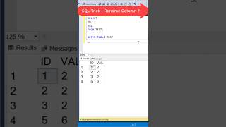 SQL Trick  Rename Existing Column in a Table sqltips [upl. by Ward]