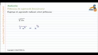 Radicales Potencias de exponente fraccionario 4º de ESO matemáticas [upl. by Babcock]