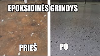 Epoksidinės grindys 🔥 Dažomas epoksidas Kaip pačiam atnaujinti betonines grindis [upl. by Placia]