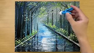 Acrylic painting tutorial  easy painting  painting tips [upl. by Narcis652]