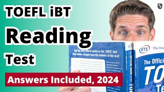 TOEFL iBT Reading Practice Test With Answers 2024 [upl. by Glynas]