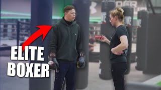 Elite BOXER pretended to be a beginner PART 2  Coachs prank [upl. by Nednerb]