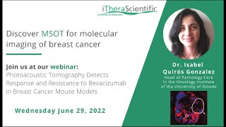 Webinar 062022 MSOT Detects Response and Resistance to Bevacizumab in Breast Cancer Mouse Model [upl. by Raimundo]