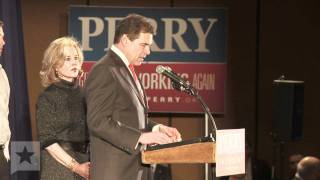 Video Rick Perrys Full Iowa Caucus Speech [upl. by Anaehs]