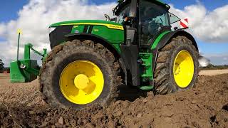 2023 John Deere 6R 250 68 Litre 6Cyl Diesel Tractor 275  301 HP Kuhn 6 Furrow Plough [upl. by Reginnej]