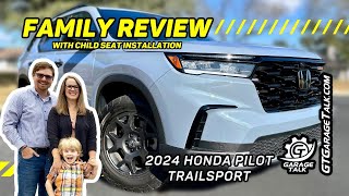 2023 Honda Pilot Trailsport  Family Review with Child Seat Installation [upl. by Meyeroff]