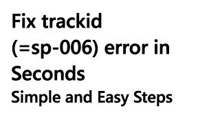 Fix Track id sp006 Error in Seconds  TwinklePC [upl. by Ailero132]