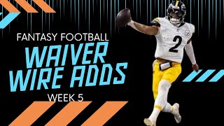 Fantasy Football Waiver Wire Advice for Week 5  NFL Fantasy Football Analysis [upl. by Kaia479]