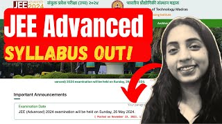 JEE Advanced 2024 DATE and SYLLABUS Released jee jee2024 jeeadvanced [upl. by Nat536]