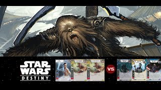 Star Wars Destiny EaW Episode 6 eRey 2X wookies Vs eSevent Sister Bazine servant [upl. by Gareri]