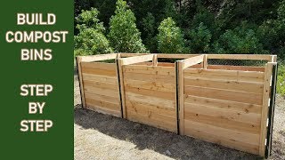 Build a 3 Bay Compost Bin STEP by STEP [upl. by Dewitt692]