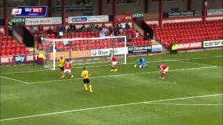 Crewe 1 Barnsley 2  Sky Bet League One Highlights 20142015 [upl. by Alaehcim]