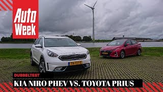 Kia Niro PHEV vs Toyota Prius Plugin  AutoWeek Dubbeltest [upl. by Asillem]