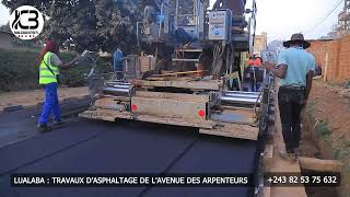 TRAVAUX DASPHALTAGE DE LAVENUE ARPENTEUR AU QUARTIER MUTOSHIDANS LA COMMUNE DE MANIKA FIFI MASUKA [upl. by Aratal543]