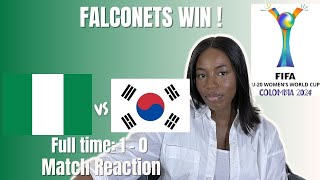 THE FALCONETS WIN  NIGERIA 1  0 KOREA REPUBLIC MATCH REACTION U20 WOMENS WORLD CUP [upl. by Nemzzaj]