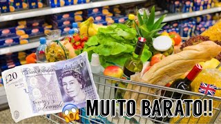 O QUE DA PARA COMPRAR NO SUPERMERCADO NA INGLATERRA COM 20 LIBRAS [upl. by Redwine8]