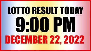 Lotto Result Today 9pm Draw December 22 2022 Swertres Ez2 Pcso [upl. by Marba]