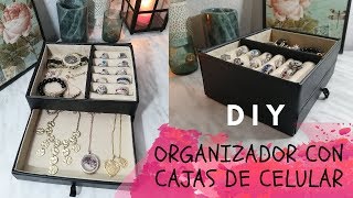 ORGANIZADOR DE JOYERIA RECICLAJE CAJAS DE CATON  DIY [upl. by Yerok575]