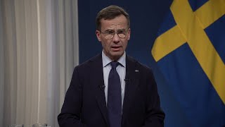 Statsminister Ulf Kristersson håller tal till nationen [upl. by Devi]