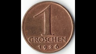 Austria 1 groschen 1926Coin Coins Money [upl. by Hinson]