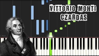 Vittorio Monti  Czardas Csárdás  Piano Tutorial Synthesia Download MIDI  PDF Sheets [upl. by Ahseret392]