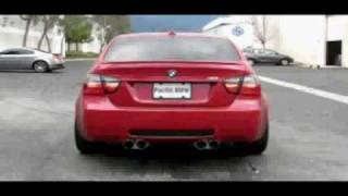 2009 Red BMW M3 TakeOff with a MagnaFlow Exhaust System [upl. by Anitsua]