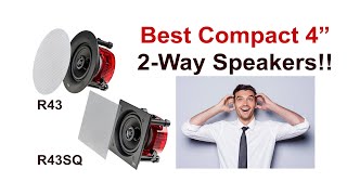 OSD Black R43 amp R43SQ Best Compact 4Inch 2Way InCeiling Speakers  100W FullRange [upl. by Lynea]