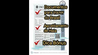 Documentos que vc deve trazer do Brasil 🇧🇷 [upl. by Clance893]