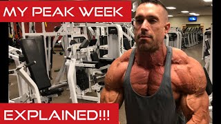 My PEAK WEEK Explained What I eat cutting water sodium carb deplete carb load dry out [upl. by Kaiulani]