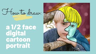 How to create a 12 cartoon digital portrait [upl. by Nymassej]