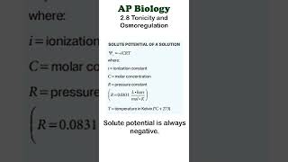 AP Bio  28 Solute Potential apbiology cellbiology [upl. by Kimberli]