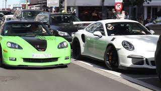 The Crazy Supercar Scene in Knokke during the Zoute Grand Prix 2018 [upl. by Pirali]