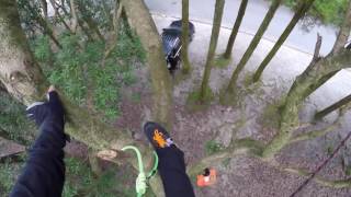 Gopro SRT TREE CLIMBING ARBORIST BULLDOG BONE  Captain Throwing Hook [upl. by Annaeirb653]