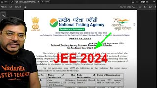 ❤️NTA Released 2024 Dates❤️  JEE🔥CUET🔥NEET🔥 All 2024 Dates Released  Harsh SirVedantuMath [upl. by Laszlo]