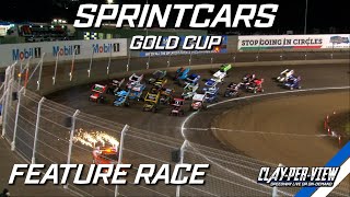 Sprintcars  Gold Cup  Perth Motorplex  1st Apr 2023  ClayPerView Highlights [upl. by Shepley]