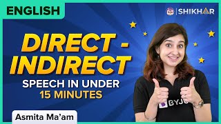 Direct  Indirect Reported Speech in Under 15 Minutes  Class 9 and 10  English  BYJUS [upl. by Massab556]