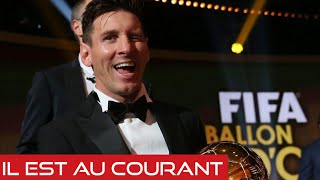 MESSI A ÉTÉ INFORMÉ QUIL A GAGNÉ LE BALLON DOR [upl. by Yra]