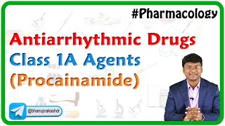 Antiarrhythmic Drugs  Class 1A agents Procainamide [upl. by Leumhs]