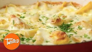 How To Make Camembert Pasta Shells  Cheesy Pasta Bake  Twisted [upl. by Steffane646]