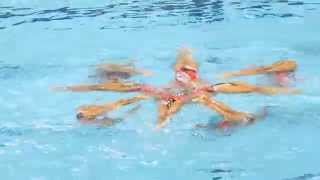 Synchronised Swimming Team Free Gold  Singapore [upl. by Silvers]