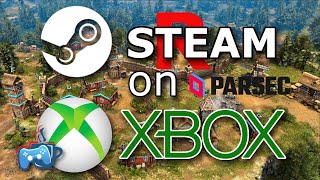 Play Steam Games on Xbox Using Parsec  First Look [upl. by Frye]