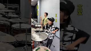 Baby plays drums with grandma drum drummer drums drumcover music dance drumming beautiful [upl. by Gardel704]