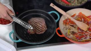 Le Creuset 35qt Cast Iron MultiFunction Pan with Grill Lid amp Recipes on QVC [upl. by Damien692]