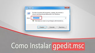 Como Instalar gpedit msc no windows 10 [upl. by Annaitsirk]