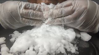 ASMR ICE EATING POWDERY ICE WITH HANDS [upl. by Korry]