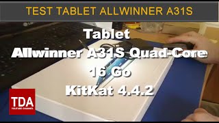 Test Tablette 101quot Android KitKat 442 16Go Allwinner A31s QuadCore [upl. by Saddler257]