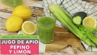 JUGO DE APIO PEPINO Y LIMÓN  El mejor jugo de apio y pepino  Jugo con extractor de jugos [upl. by Gary]