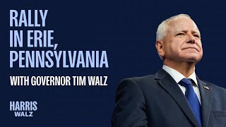 Rally in Erie Pennsylvania with Governor Tim Walz [upl. by Octavus]